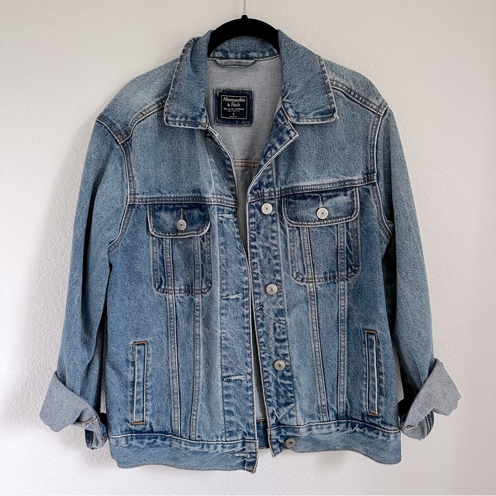 Abercrombie & Fitch Light Blue Denim Jacket